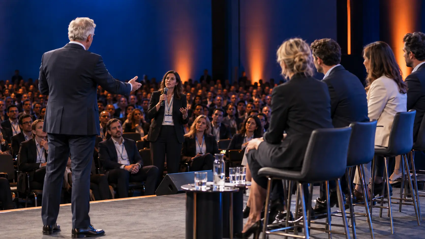 Animation des échanges entre une table ronde et le public